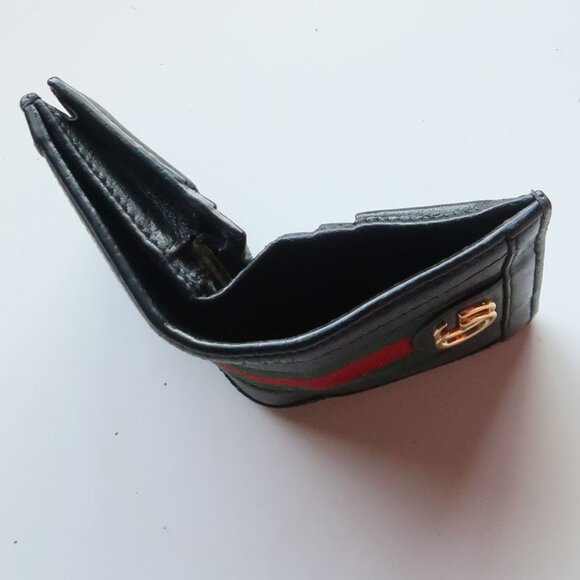 Gucci 100% Authentic Black Leather GG Ophidia Card Case Bifold Designer Wallet - Picture 11 of 16